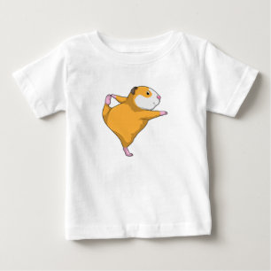 Meerschweinchen bei Yoga-Streckübung Baby T-shirt