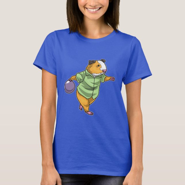 Meerschweinchen Bowling Bowlingkugel T-Shirt (Vorderseite)