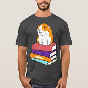 Meerschweinchen-Buchliebhaber-Fell-Pet-Lese-Hobby- T-Shirt