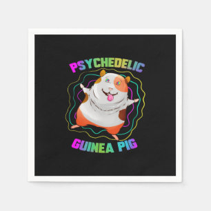 Meerschweinchen EDM-Party-Haustier   Buntes Meersc Serviette