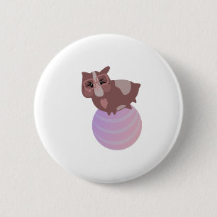 Meerschweinchen Fitness Lustiges Design Button