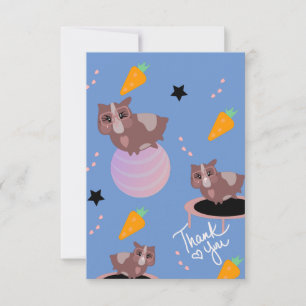 Meerschweinchen Fitnessstudio Lustiges Design Karte