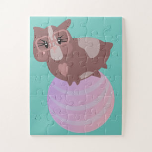 Meerschweinchen Fitnessstudio Lustiges Design Puzzle