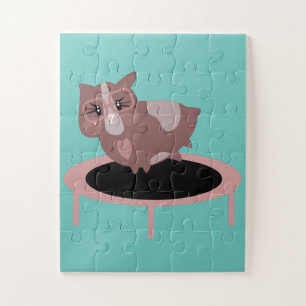 Meerschweinchen Fitnessstudio Lustiges Design Puzzle