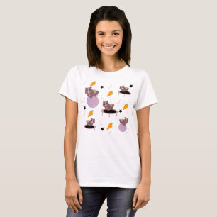 Meerschweinchen Fitnessstudio Lustiges Design T-Shirt