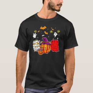 Meerschweinchen Frohes Halloween Süße Mumie Hexe D T-Shirt