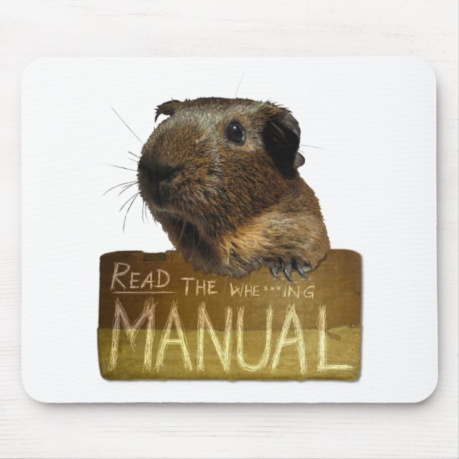 Meerschweinchen-Handbuch Mousepad (Vorne)