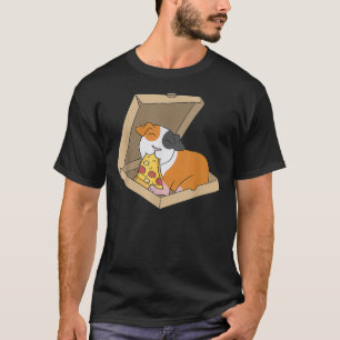 Meerschweinchen isst Pizza Lustiges Haustier T-Shirt