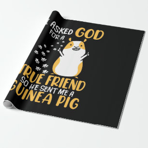 Meerschweinchen ist wahrer Freund Geschenkpapier