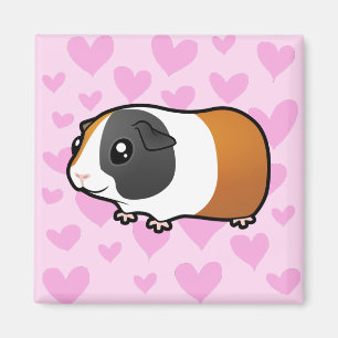 Meerschweinchen-Liebe (glattes Haar) Magnet