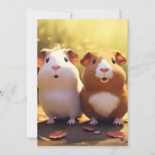 Meerschweinchen-Motiv-Design, süß . Einladung