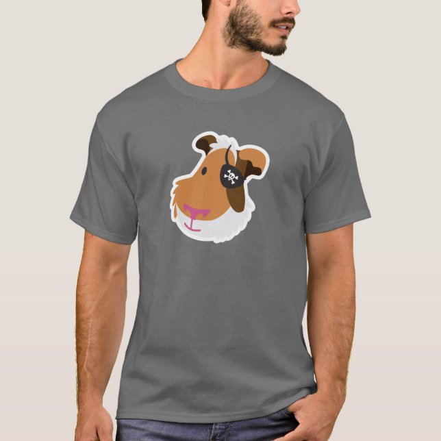 Meerschweinchen-Pirat T-Shirt (Vorderseite)
