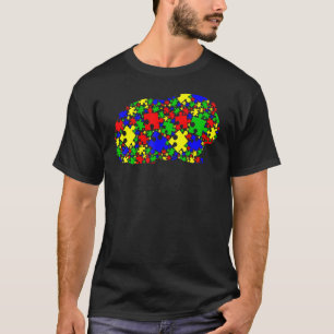 Meerschweinchen Puzzle Tiere Autismus-Bewusstsein T-Shirt