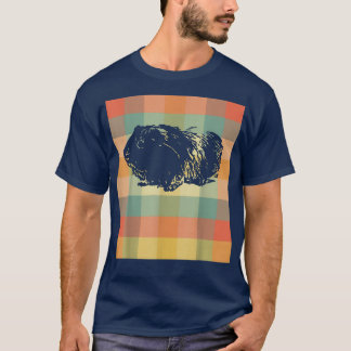 Meerschweinchen-Silhouette Retro Vintage Klassiker T-Shirt