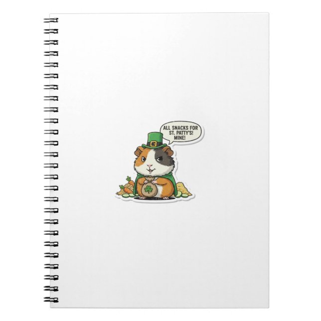 Meerschweinchen-Snackdieb St.Patrick's Day Notizblock (Vorderseite)