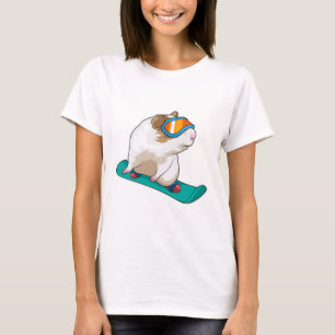 Meerschweinchen Snowboarder Snowboard T-Shirt