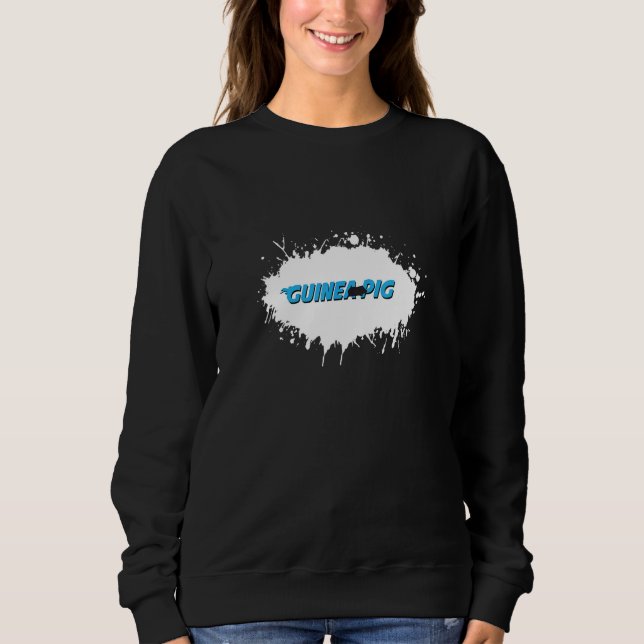 Meerschweinchen Tier Spaß Splash Sweatshirt (Vorderseite)