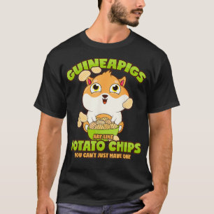 Meerschweinchen und Kartoffelchips sagen T-Shirt