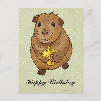 Meerschweinchen und Schnecke Postkarte