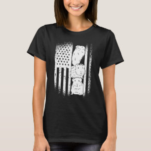 Meerschweinchen USA Amerikanische Flagge Meerschwe T-Shirt