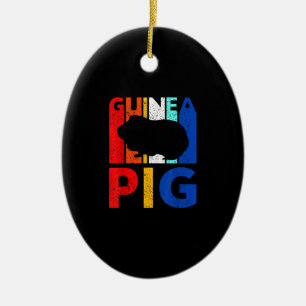 Meerschweinchen - Vintage Ich liebe mein Meerschwe Keramik Ornament