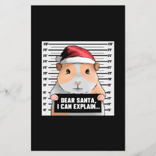 Meerschweinchen-Weihnachts-Cavy Lieber Santa, ich