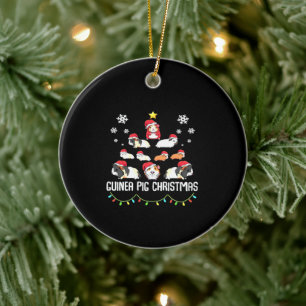 Meerschweinchen-Weihnachtsbaum   Lustiger Meerschw Keramik Ornament