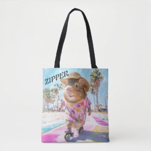 Meerschweinchen Zipper in Rosa mit Stil und Sass