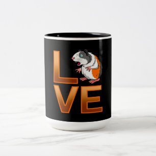 Meerschweinchenliebe Süßes Meerschweinchen Coo Zweifarbige Tasse