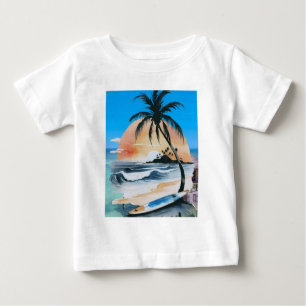 MeersonneShine & Palme am Strand Baby T-shirt