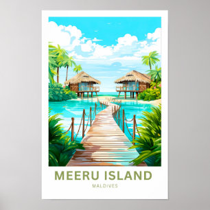 Meeru Island Maldives Travel Print Poster