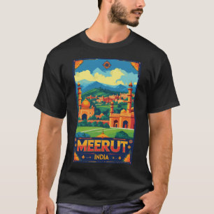 Meerut India Vintage Reisen Tourismus T-Shirt