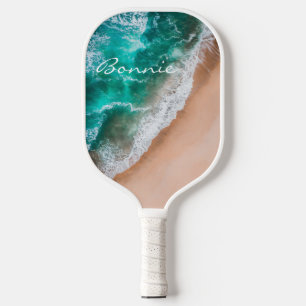 Meerwasser am Meer Sand tropischen Sommer Pickleball Schläger