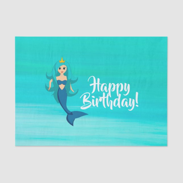 Meerwasser der Meerjungfrau Seidenpapier (Vorderseite)