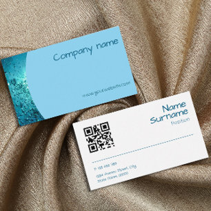 Meerwasser Foto QR Ozean blau Visitenkarte