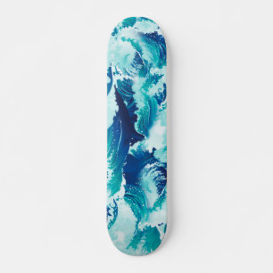 Meerwasser- oder Meereswellen-Design Skateboard