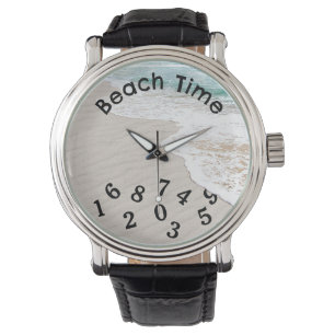 Meerwasser und WindSwept Beach Sand Armbanduhr
