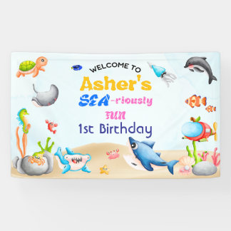 Meerwasserschutzhauer im tagsüber-Party-Stil Banner