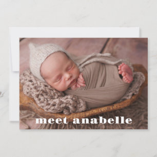Meet Baby Foto Collage Birth Ankündigung