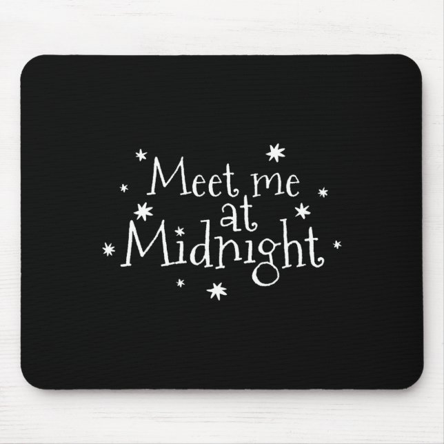 Meet Me At Midnight New Year 2026 Romantic Countdo Mousepad (Vorne)