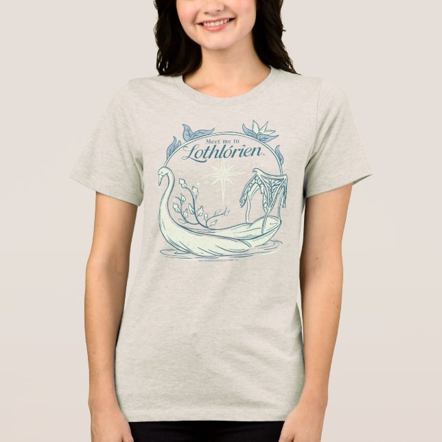 Meet me in LOTHLORIEN™ - Swan Boat Tri-Blend Shirt (Vorderseite)