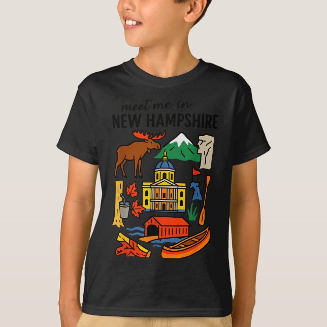 Meet Me In New Hampshire - Cute Us State Travel Re T-Shirt (Vorderseite)
