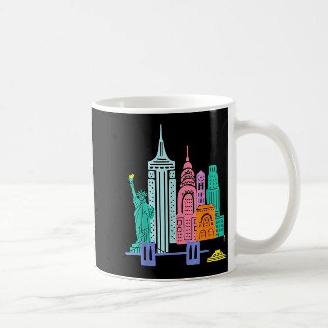 Meet Me In New York - Cute Us State Travel Retro D Kaffeetasse (Rechts)