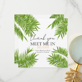 Meet Me Miami Junggeselinnen-Abschied Vacation Dankeskarte