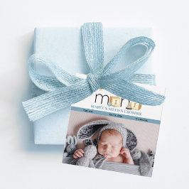 Meet The Mini Blue Baby Favour Tags Geschenkanhänger