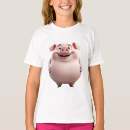 Meet the Squishy Pink Pig! Smile T-Shirt