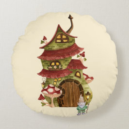 Meet Thistle Toadstool! Rundes Kissen