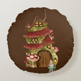 Meet Thistle Toadstool! Rundes Kissen