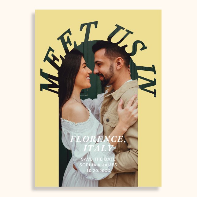 Meet Us In Destination Arch Photo Citrus Wedding  Save The Date (Von Creator hochgeladen)