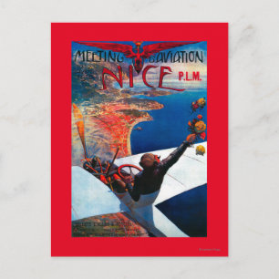 Meeting D' Aviation in Nice, France Poster Postkarte